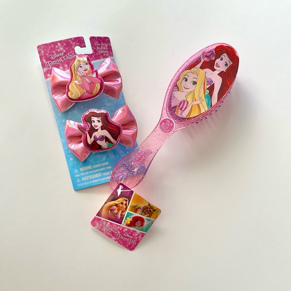 Disney Princess Pink Hair Clips and Brush